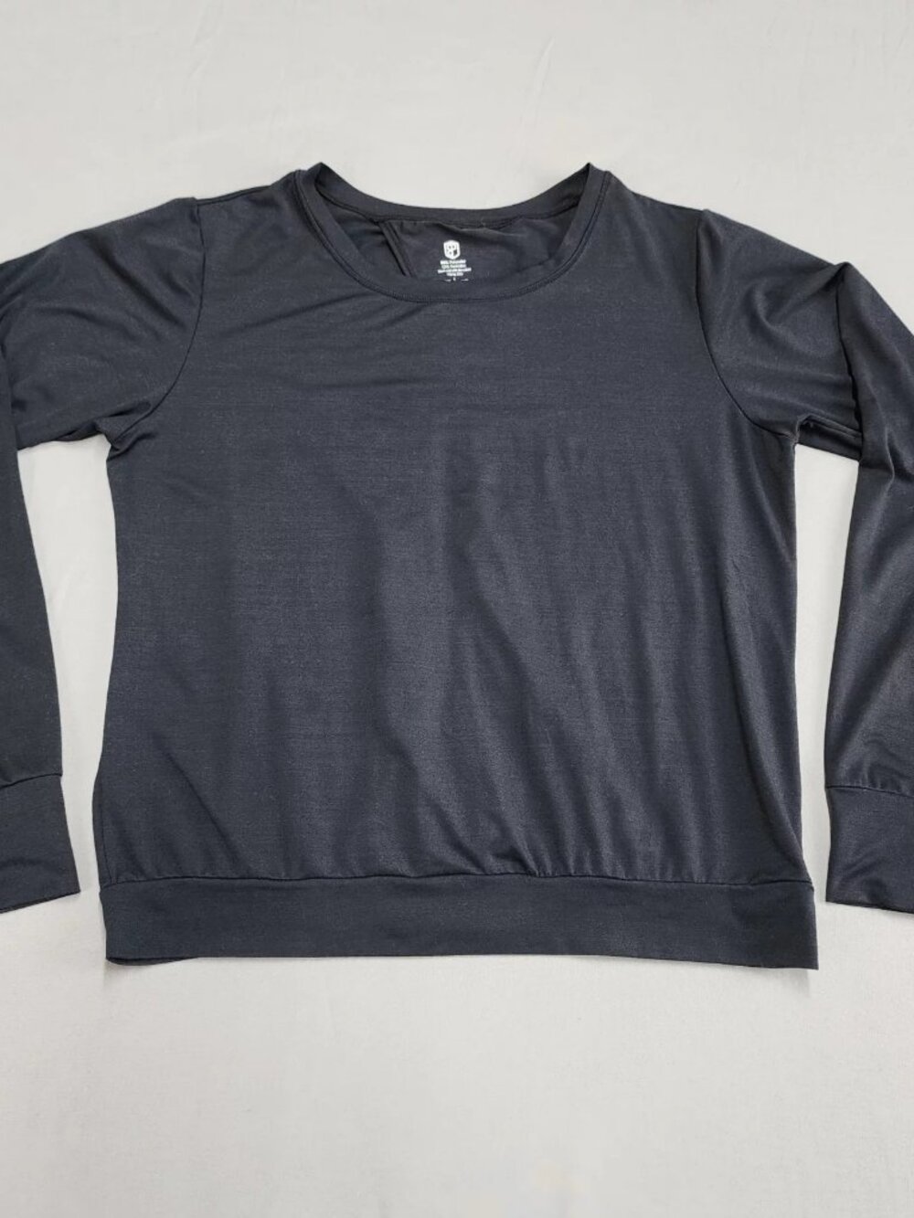 Born Primitive Womens L Black Long Sleeve Open Back Athletic Shirt Thumbholes